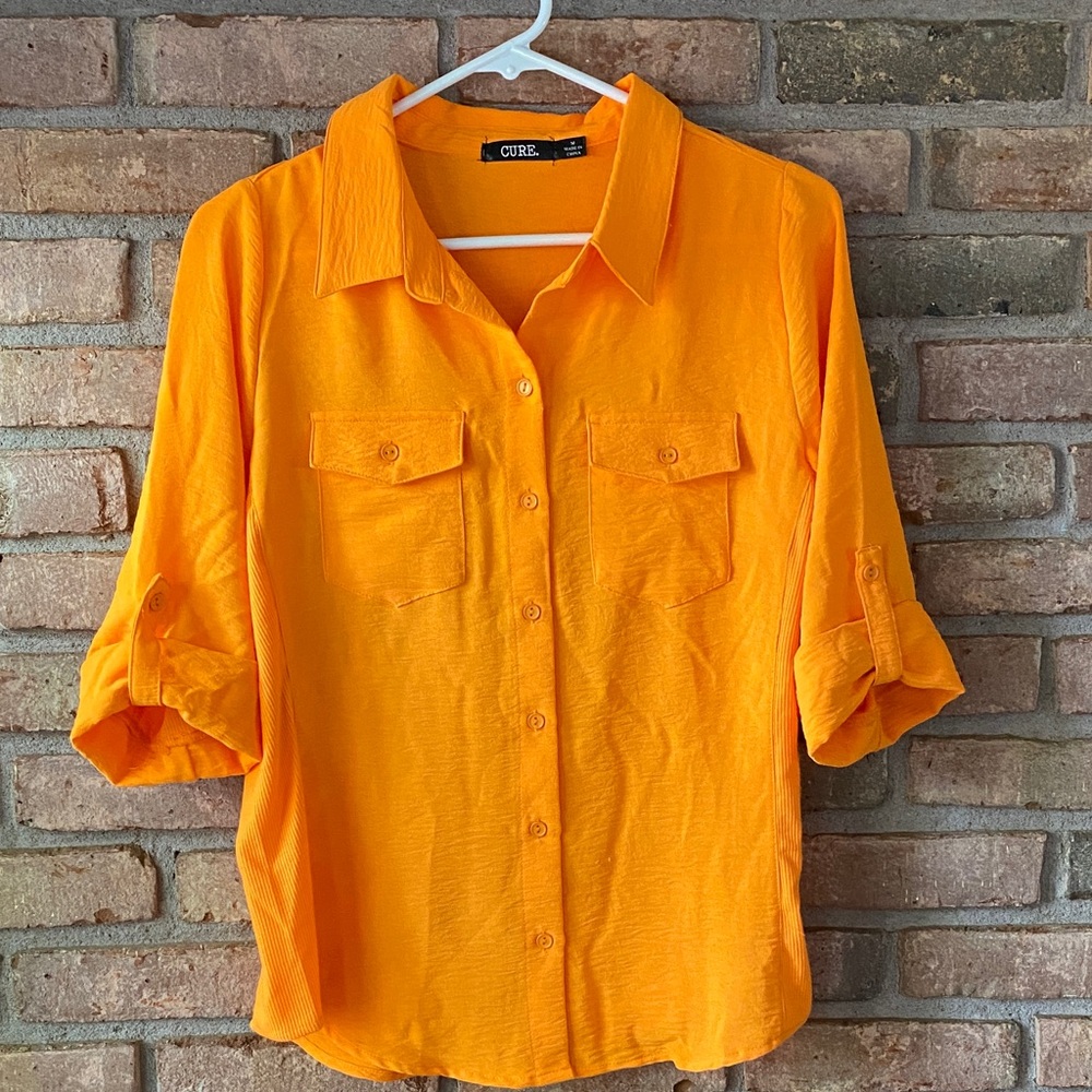 Orange Button-Up Shirt by CURE